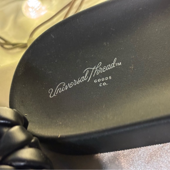 Universal Thread Women's Black Braided Slide Sandals - Picture 7 of 8